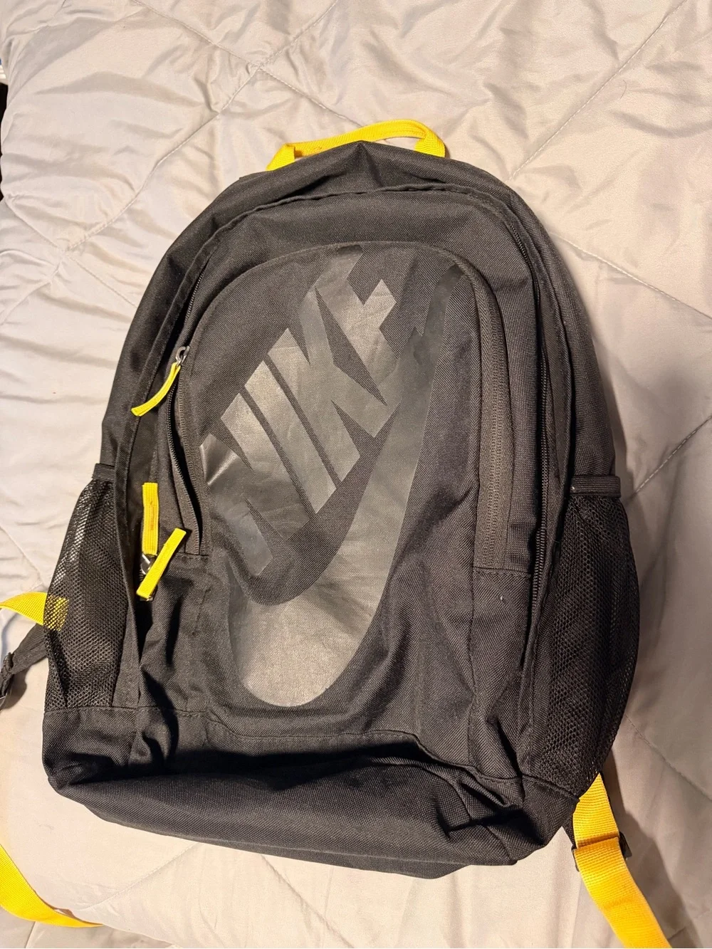 Nike Black Backpack with Yellow Trim